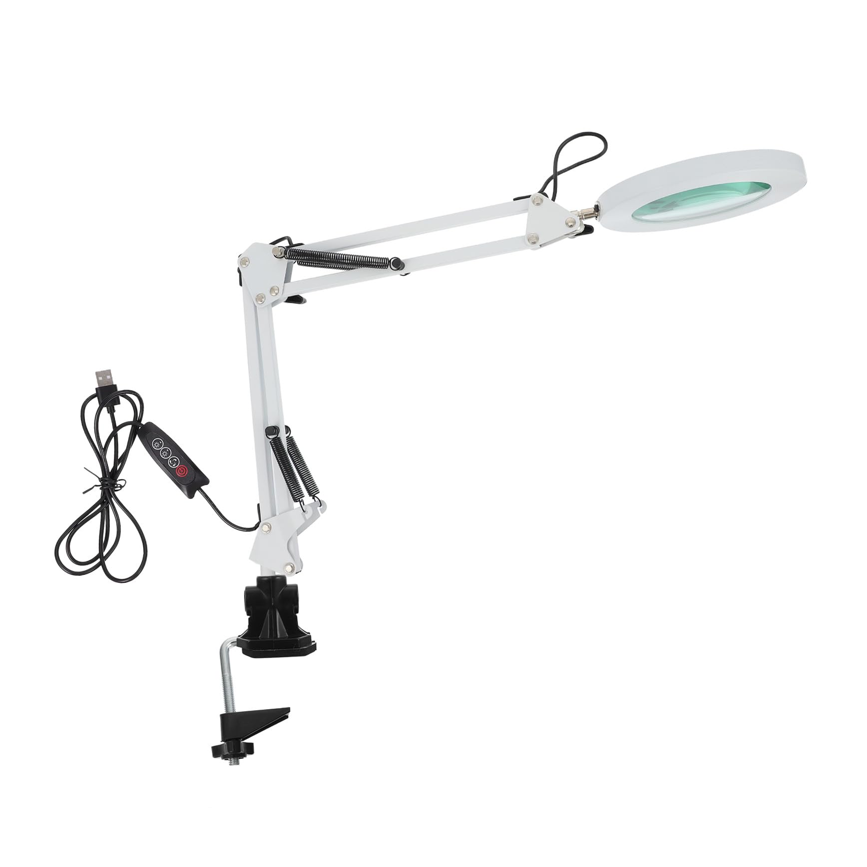 Lampada da Tavolo con Lente Ingrandente LED Luce Morbida per Manutenzione Estetica Art Struttura Stabile per Uso Quotidiano