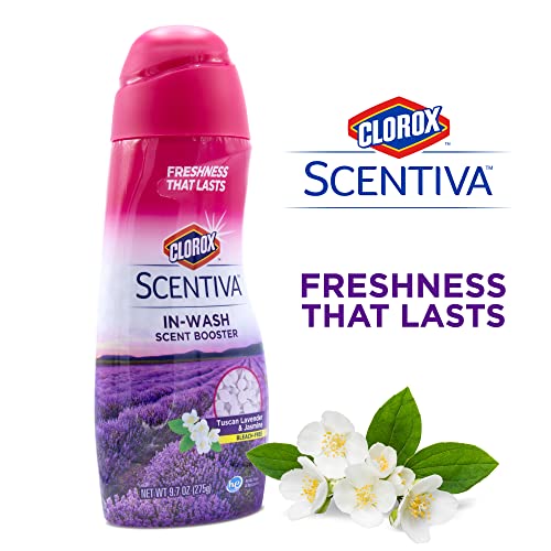 Clorox Scentiva Laundry Bundle In Tuscan Lavender & Jasmine Scent | Includes Clorox Scentiva Scented Dryer Sheets, Scent Booster Beads, And Fabric Softener #TOP3