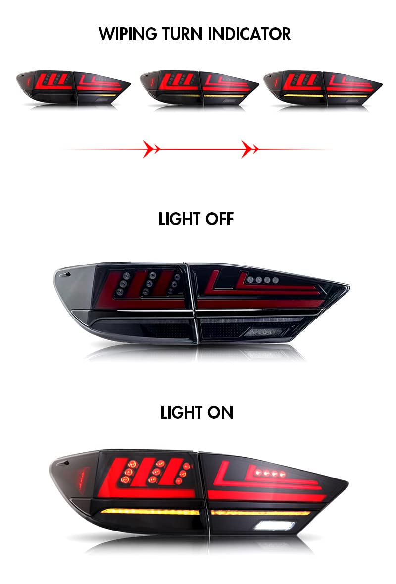 Tail Lights Lexus ES350 ES300h 2013-2018 Startup Amber Sequential Turn Plug Play image 2