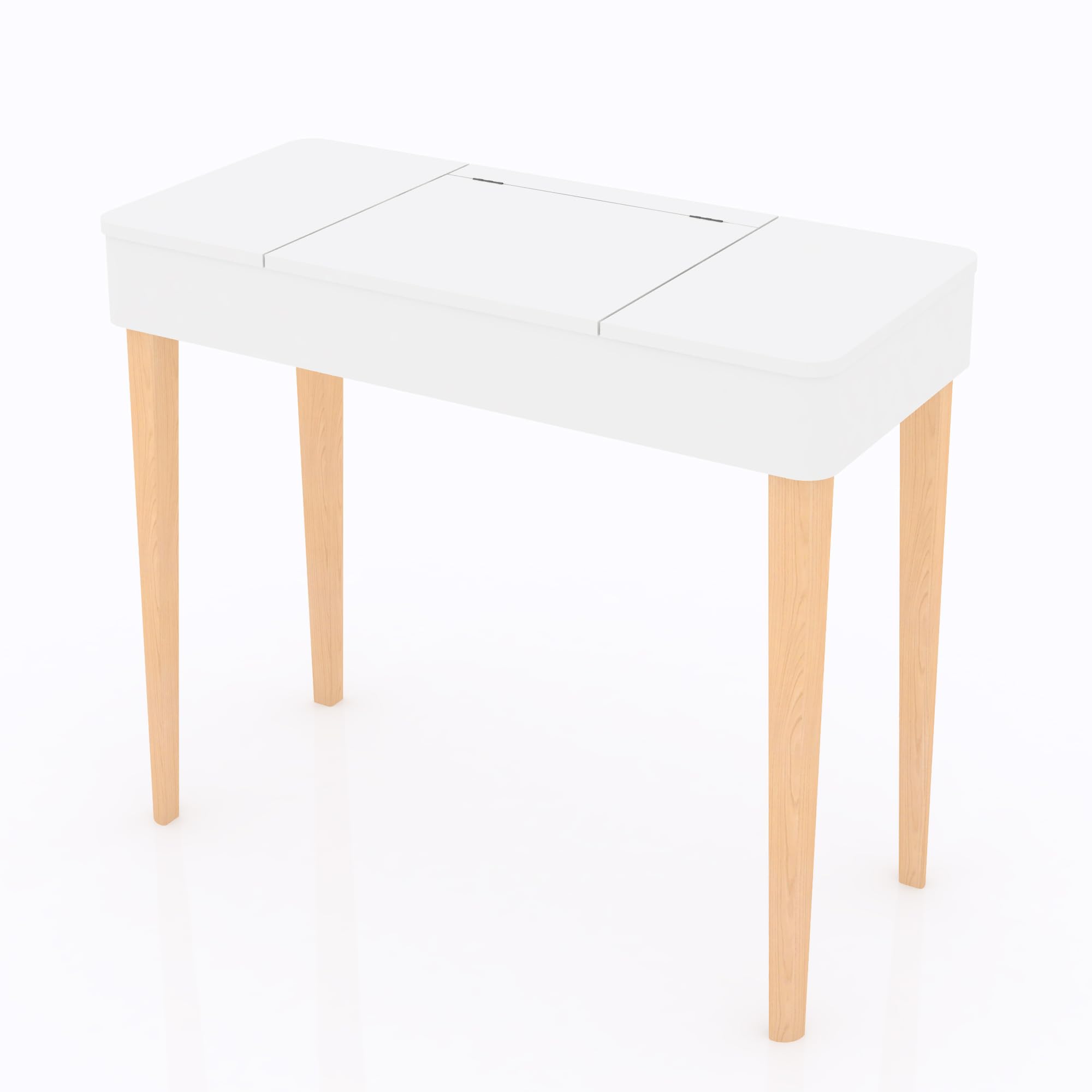 Amazon.com: CuisinSmart Vanity Table with Flip Top Mirror, Wooden