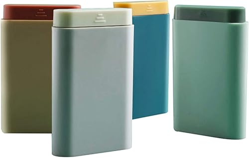 Miniatura 7 de Pastillero pequeño portátil para bolso, organizador de pastillas de 6 compartimentos para suplementos de aceite de pescado y vitaminas (verde)