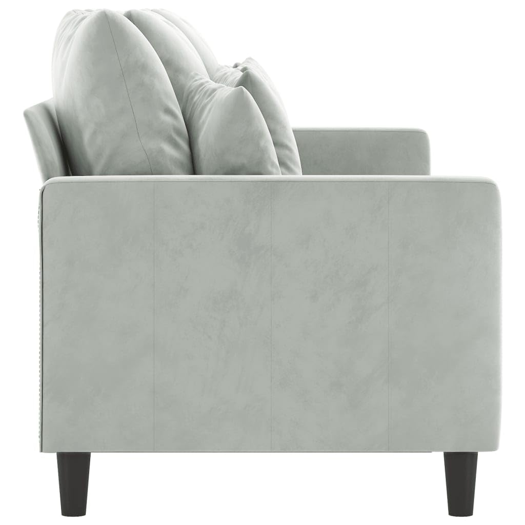 Willood Sofá de 3 Plazas, Asiento con Reposabrazos Respaldo, Sillón de Descanso Relax Televisión, Sofá Tapizado para Salón, Tela Gris Claro