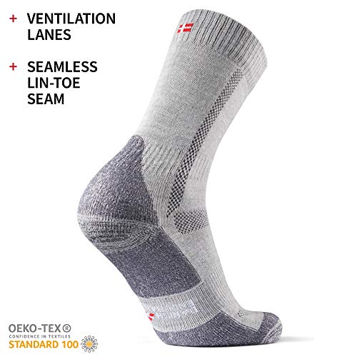 DANISH ENDURANCE Hiking Socks Women & For Men, Merino Wool Socks, Crew Mens, Womens Moisture Wicking, Work, Calcetines para Hombre