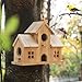 Bird House,Large Bird Houses for Outside,Hummingbird House,Bluebird Finch Wooden Hanging Birdhouse for Garden Wooden