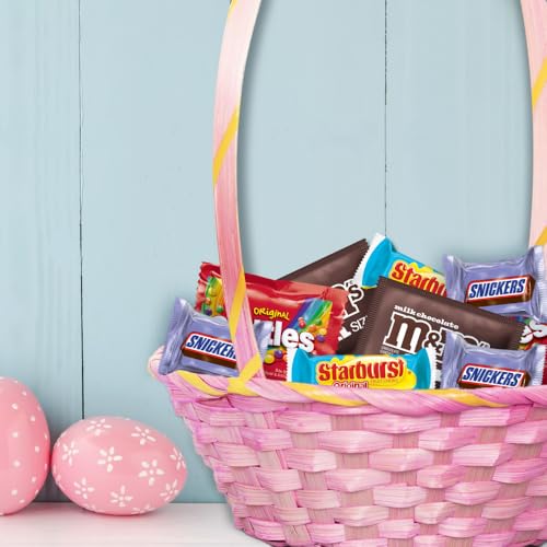 Mars M&M'S, SKITTLES, SNICKERS & STARBURST Easter Basket Stuffers Variety Pack, 65 Ct Bulk Bag