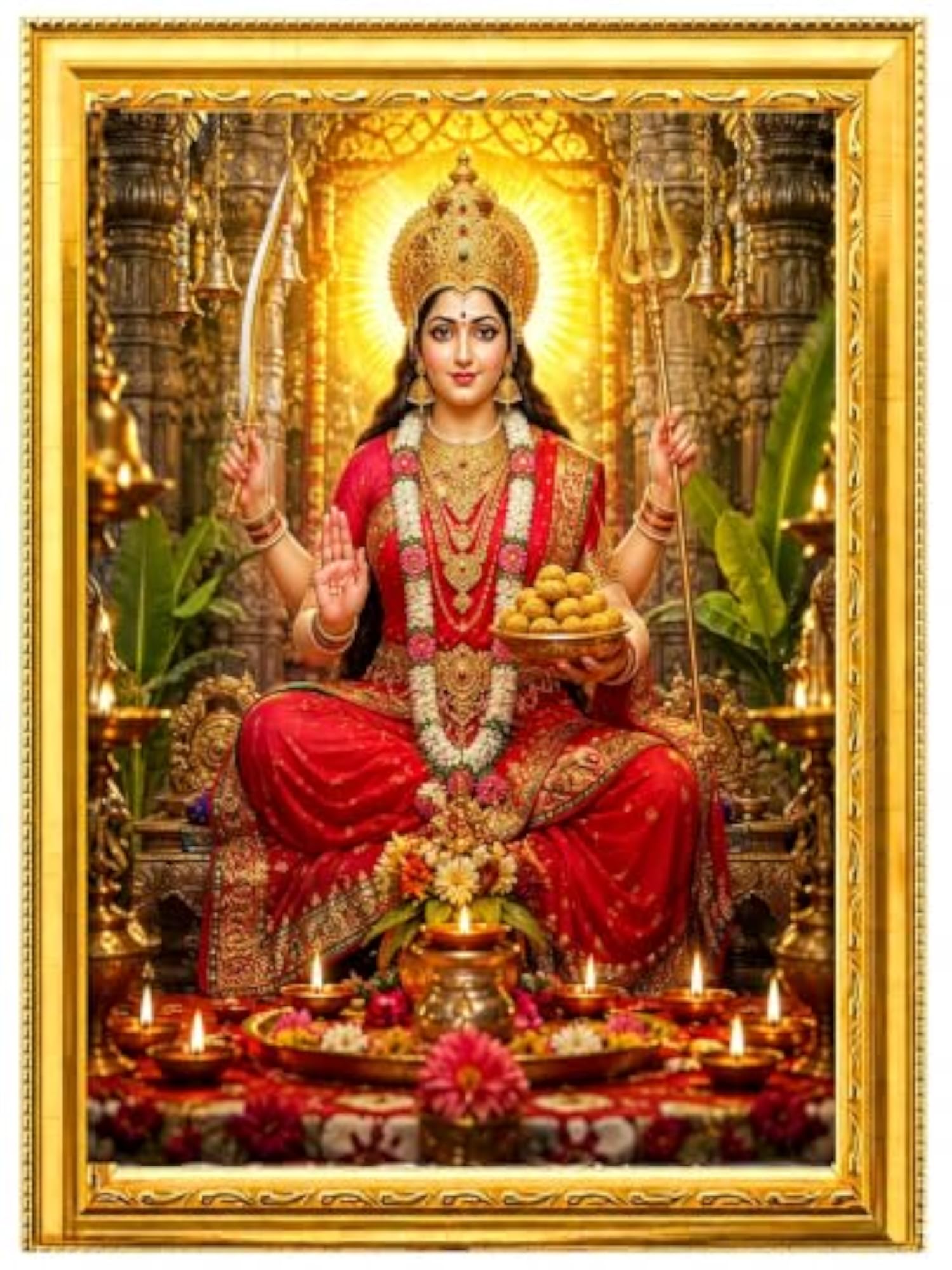 Santoshi Mata Photo Frame, Big Size