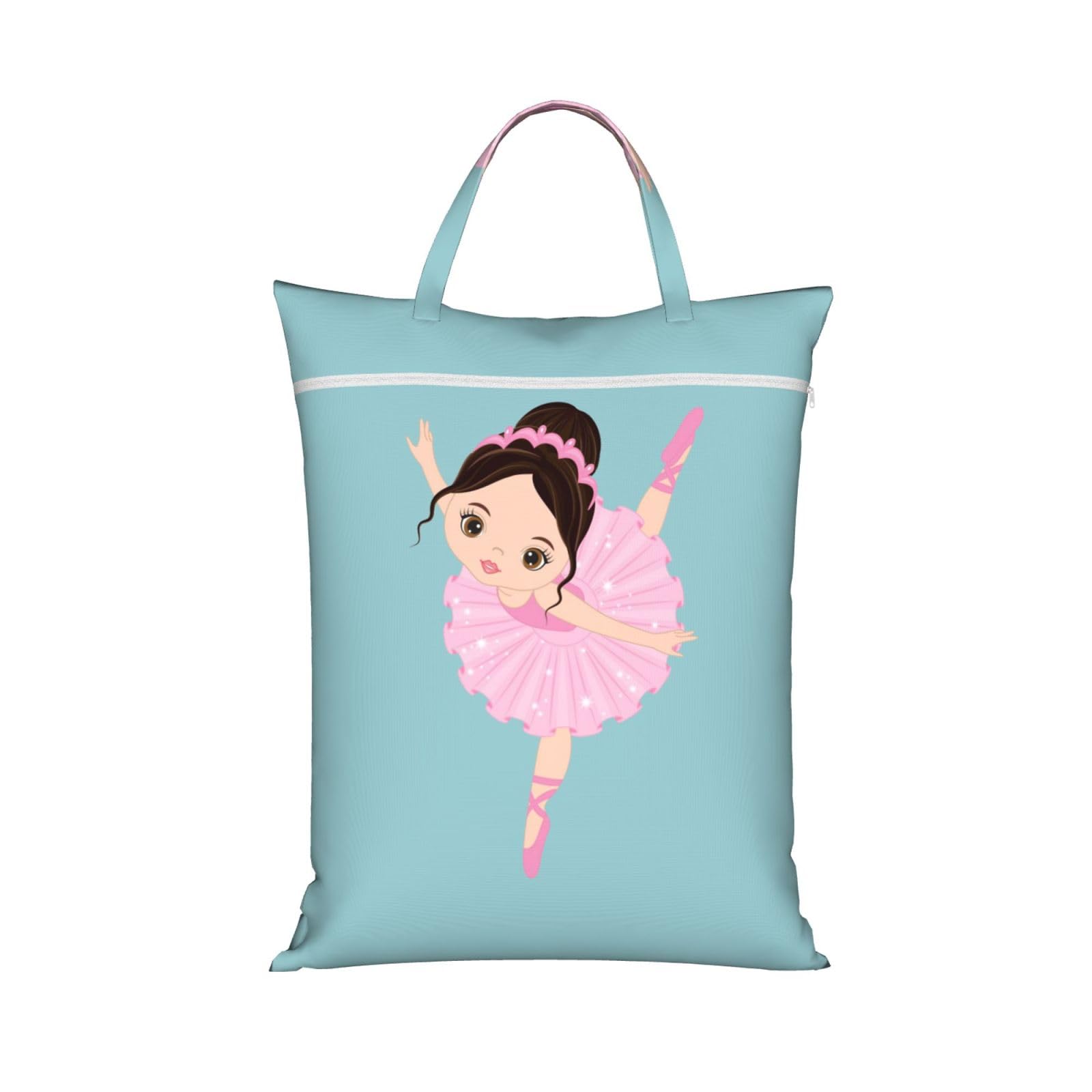 YFSGDLBN Little Ballerina Dancing Girl printed Travel dirty laundry bag clothes pack Storage Basket Bag