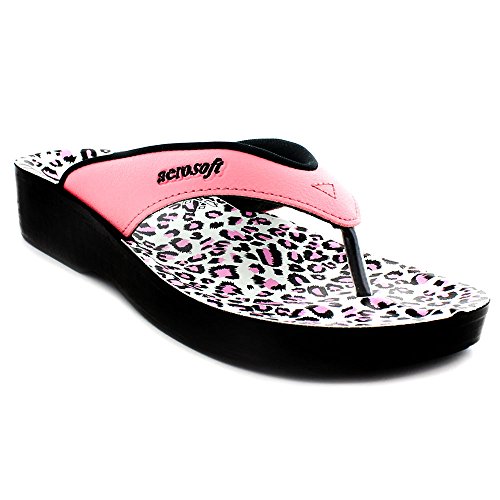 Aerosoft original womens’ thong style sandals with printed foot…