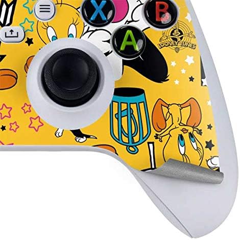 Skinit Decal Gaming Skin Compatible with Xbox Series S Controller - Officially Licensed Looney Tunes Tweety and Sylvester Patches Design