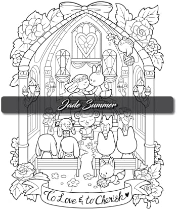 Kawaii Town: Coloring Book with Cute Animals, Tiny Buildings, and Playful Scenes for Stress Relief and Relaxation