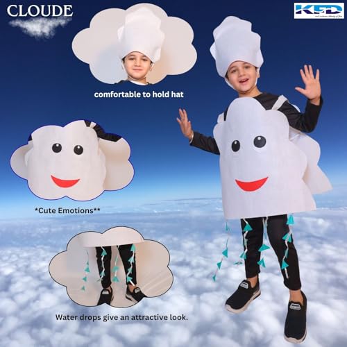 Image of Kaku Fancy Dresses Nature Costume for Kids - Star, Sun, Moon, Cloud, Water Drop, Rainbow for Boys & Girls - Annual Function /Theme Party /Stage Shows /Competition