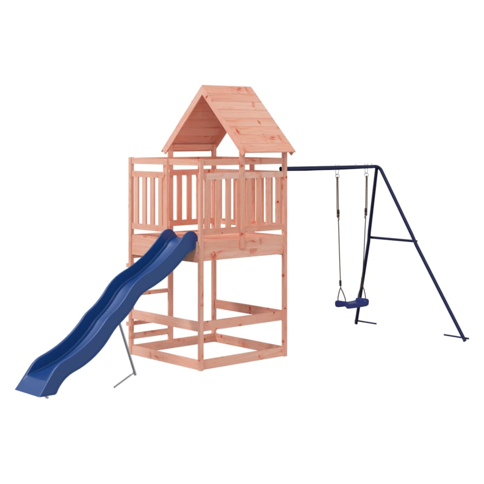 Parco Giochi Per Esterno Tidyard In Legno - Con Scivolo, Arrampicata E Sabbiera, 298x169 Cm - Divertimento Sicuro Per Bambini 3-8 Anni - Foto 8