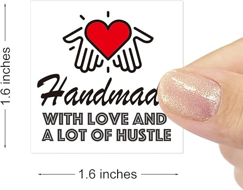 Miniatura 3 de Hecho a mano con calcomanías de amor, calcomanías de agradecimiento, calcomanías hechas a mano, calcomanías para pequeñas tiendas, calcomanías de