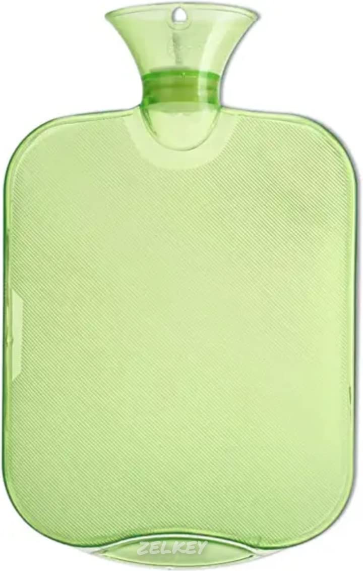 ZELKEY 1 PCS PVC Hot Water Bag for Pain Relief Transparent (purple)(2000 ML, 1) 4