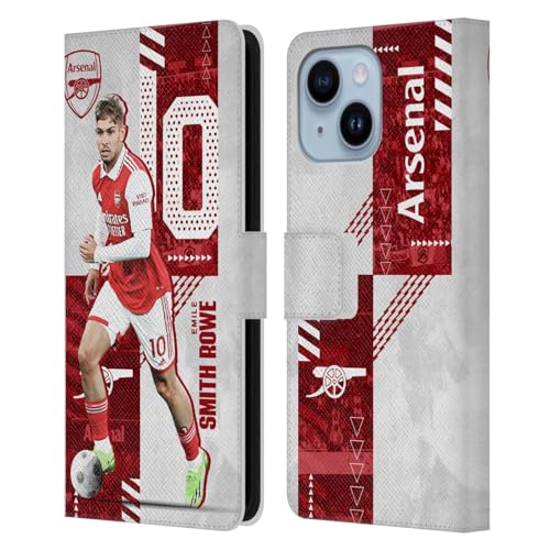 Coque iPhone 14 Plus Arsenal FC style portefeuille cuir pour jours de match