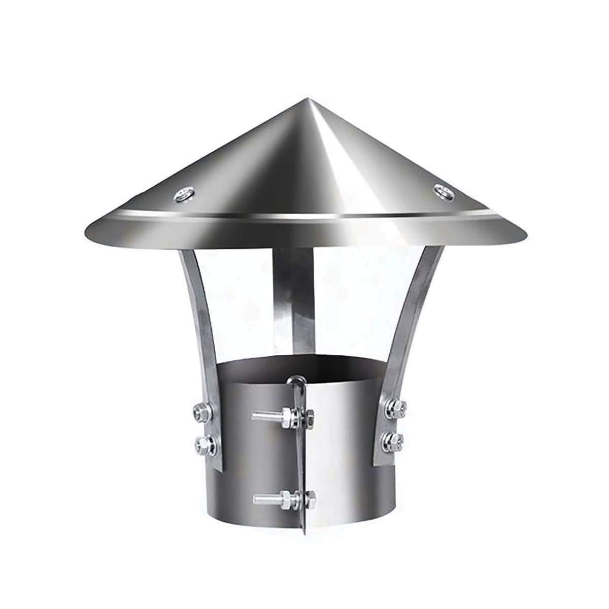 IGNVXMGKP Umbrella-shaped chimney rain cap, stainless steel flue cap, roof conical chimney cap, easy to install