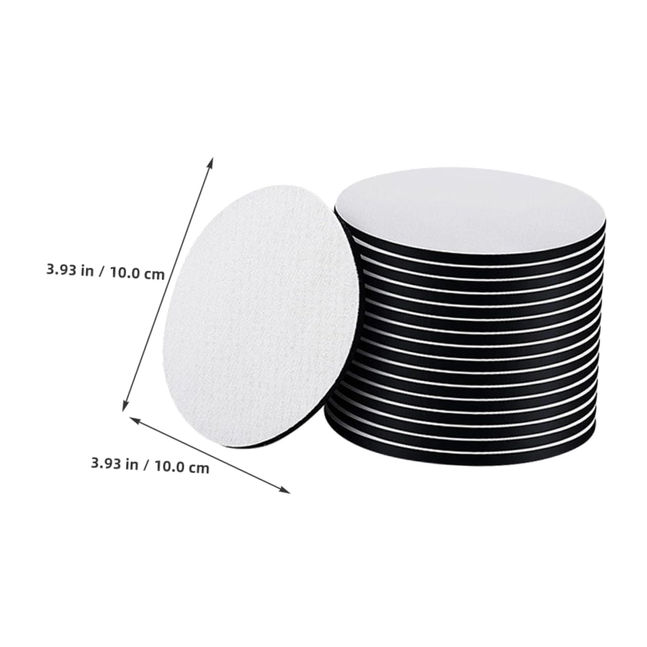 50piezas Posavasos Redondos para Sublimación Cojines De Taza De Neopreno para DIY Impresión por Transferencia De Calor para Uso Coches y Mesas