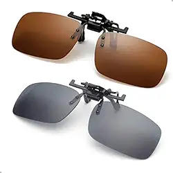 Kit 2 Clip On Para Armação de Óculos de Grau Polarizado Dirigir Pesca
