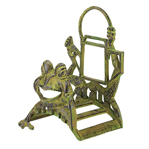 Koehler Home Decorative Cast Iron Frolicking Frog Garden Yard Hose Organizer