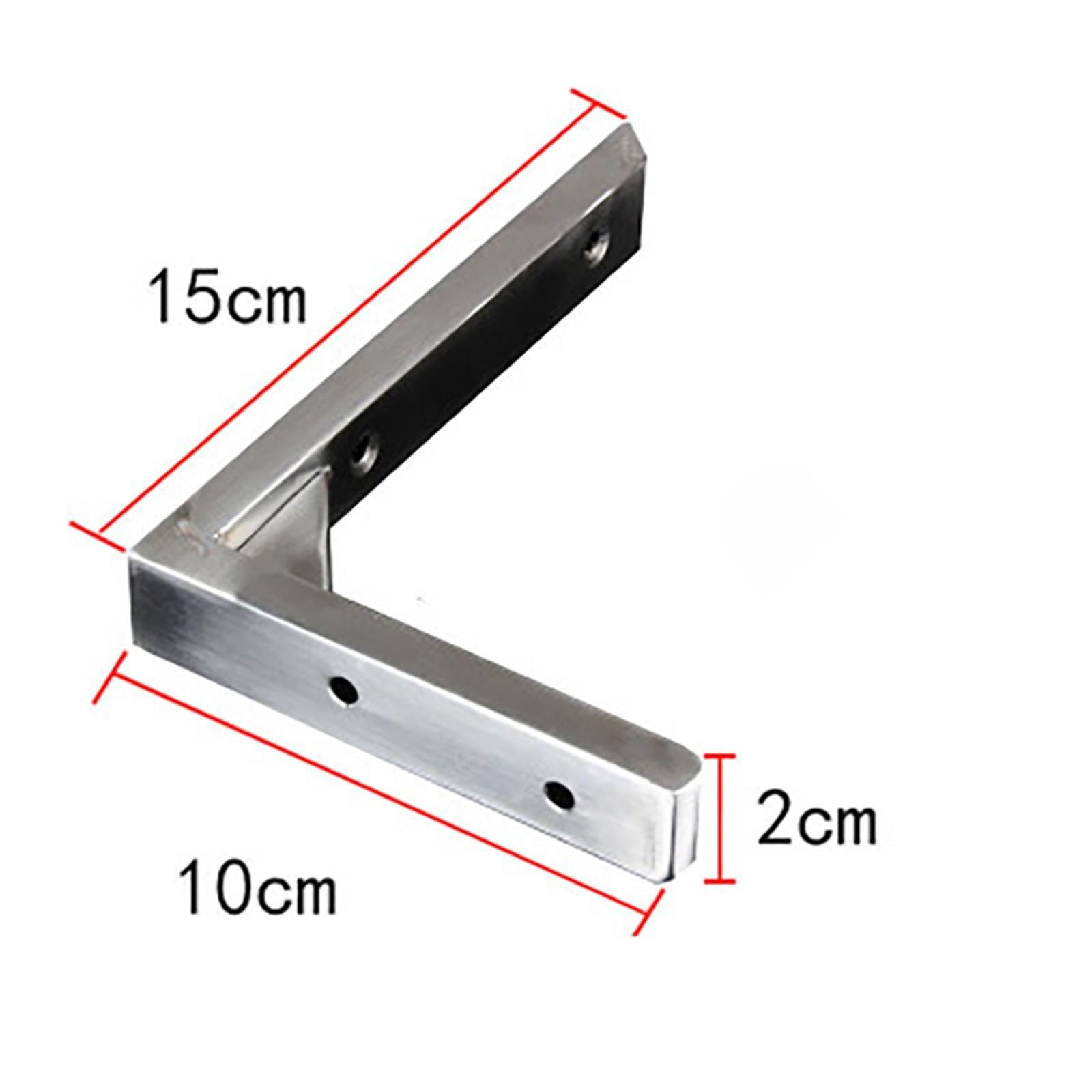 Soporte triangular de acero inoxidable grueso 6-20 pulgadas, soporte for encimera mármol, for estante lavabo, 2 uds Para Montaje(6-Inch150mm)