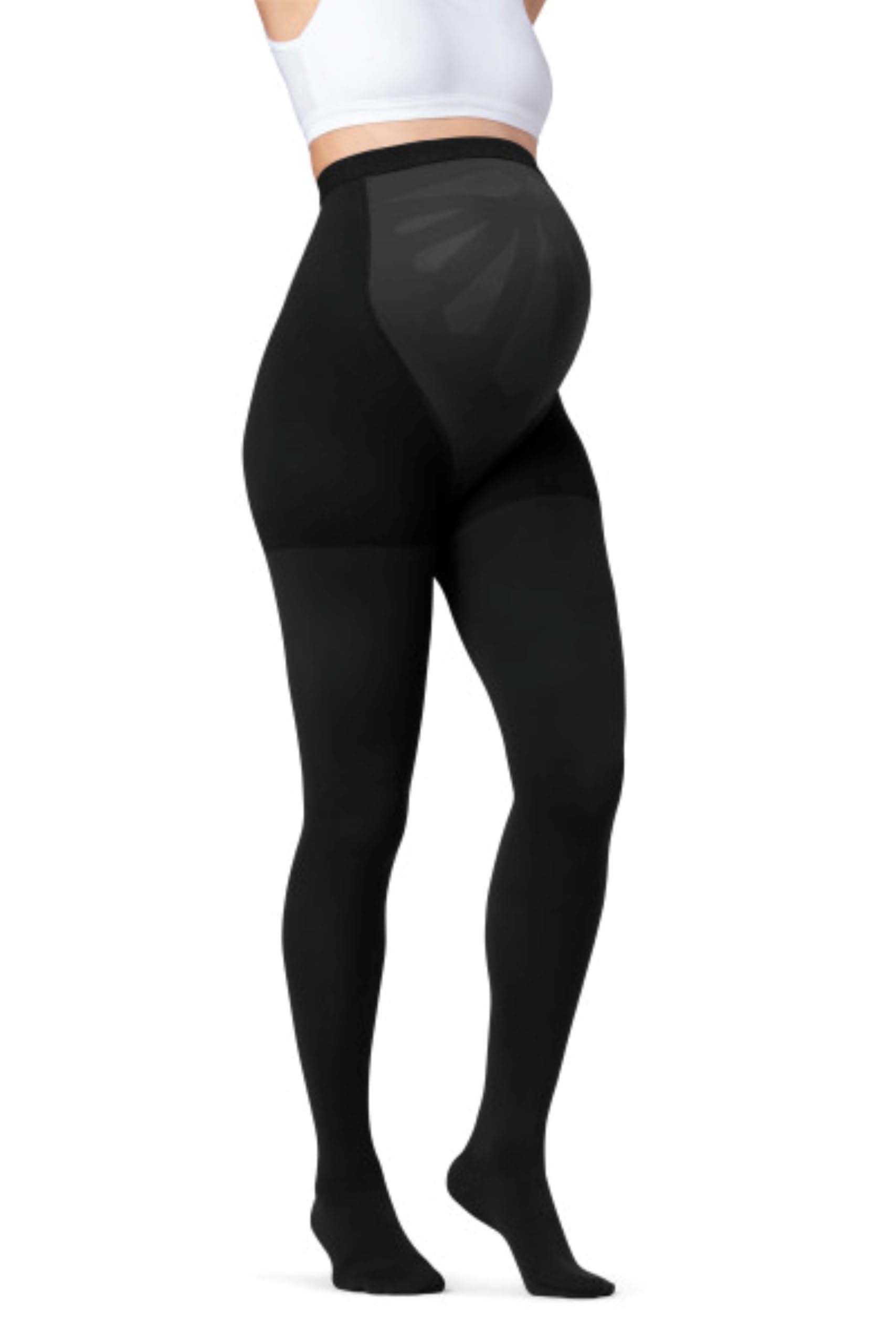 jobst maternity opaque compression waist high pantyhose stockings, closed toe, 20-30 mmhg moderate support for swollen legs during pregnancy