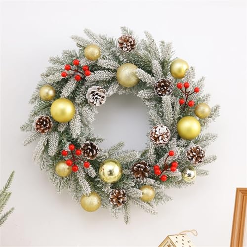 Couronne de Noël extérieure et décoration d'arbre de Noël | 2 Pcs - 2
