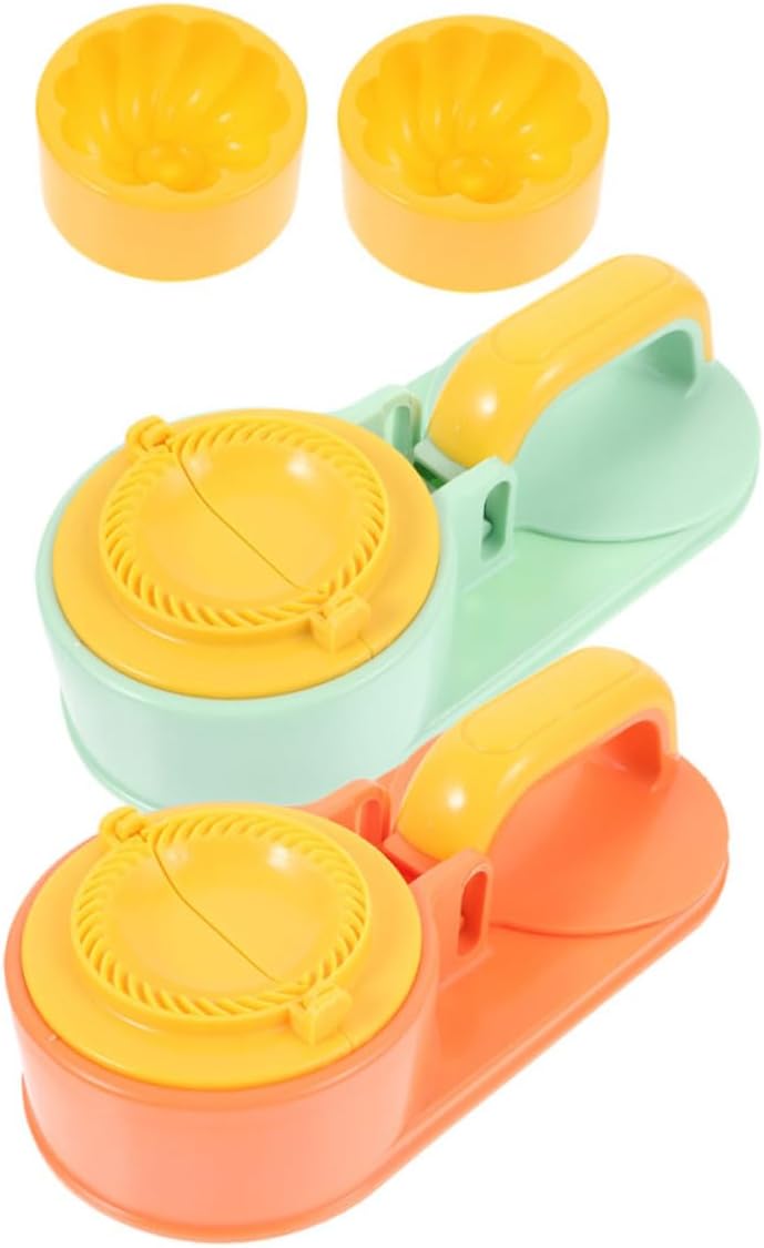 2 Sets Dumpling Wrapper Mold Plastic Handheld Dough Pressing Tool