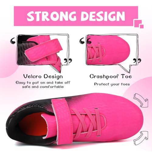 CBUSTER Kids Soccer Cleats Boys Girls Football Shoes with Socks Youth Soccer Shoes AG3