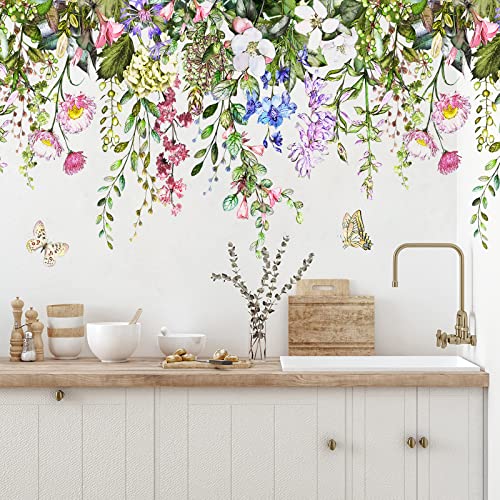 Flowers Wall Decals For Girls Bedroom - Children Diy Wall Art Stickers For Classroom, Nursery, Playroom - Removable Floral Peel And Stick Decor #TOP20