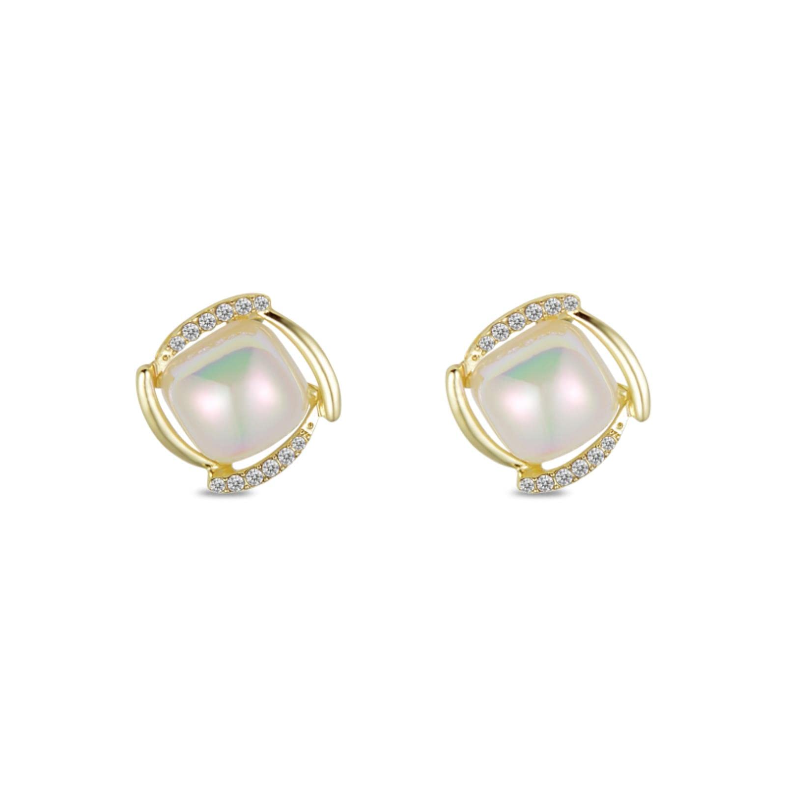 Boucles d'oreilles argent 925 anti-allergie strass perles légères - 8