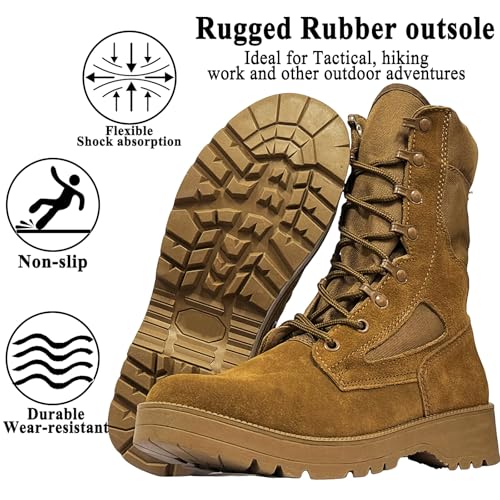 Mens Military Tactical Boots Man Lace Up Hiking Work Army Boots Outdoor Men Combat Shoes2