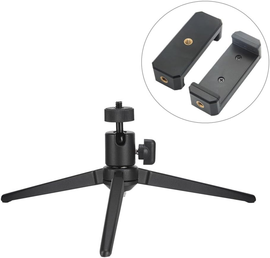 ASHOW Tabletop Mini Tripod with Solid Aluminum Flexible Swivel Ball Head for DSLR Camera and mobile phone