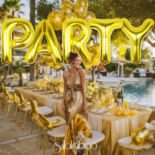 Image of 40 Inch Gold Letter E Balloon Big Foil Helium Letter Balloons A-Z | Giant Large Mylar Party Balloon for Birthday Party Decorations