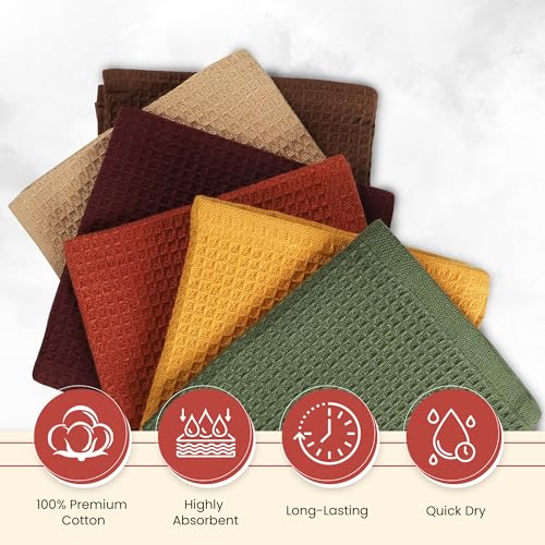 Vintage Vista Cotton Waffle Dish Cloths, 6-Pack #TOP5