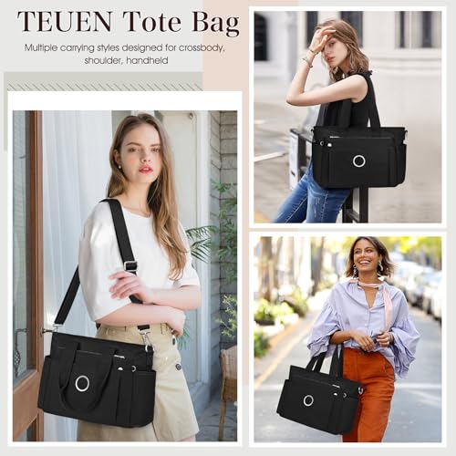 Large Tote Bag for Women, Waterproof Nylon Crossbody Tote Bag Shoulder Bag Carry On Bags for Travel Work Gym2