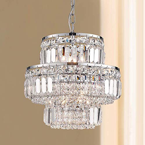 Bestier Modern Pendant Crystal Raindrop Chandelier Lighting Led Ceiling Light Fixture Lamp For Dining Room Bathroom Bedroom Livingroom G9 Led Bulbs Required Diameter 13 Inch Height 12 In #TOP2