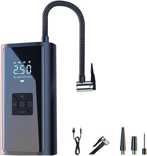 Shkalacar Inflador digital de neumáticos para automóvil, compresor de aire de 12 V 150 PSI para neumáticos de automóvil con linterna de batería de