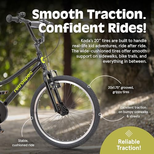 Image of Retrospec Koda Plus Kids Bike for Boys & Girls Ages 6-8 Years - Children's Bicycle, Adjustable Seat & Handlebars