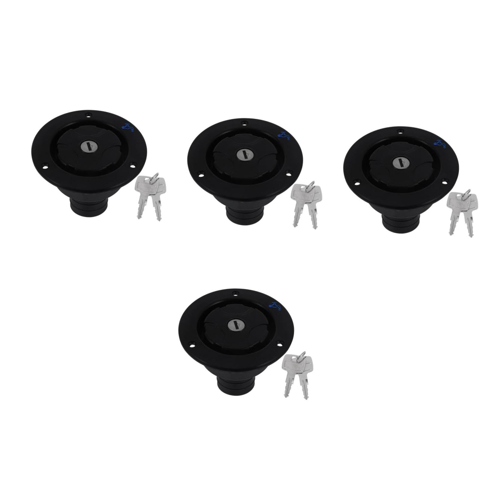 4piezas Tapa De Llenado De Agua Rv Repuesto De Entrada Para Camper y Remolques Diseño Práctico y Fácil De Instalar Compatible Vehículos Recreativos y Caravanas