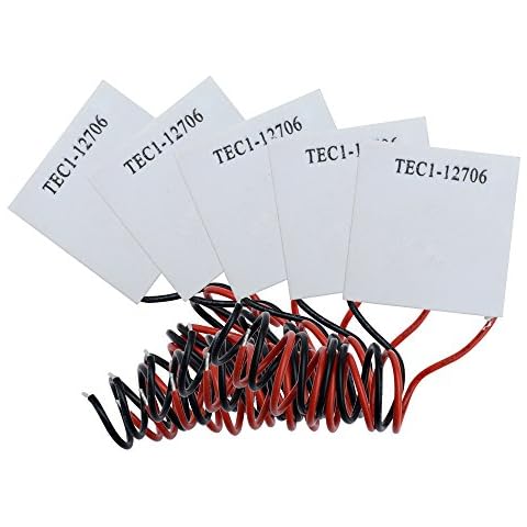 Aideepen TEC1-12706 12V 6A 60W 5pcs Heatsink Thermoelectric Cooler Cooling Peltier Plate Module 40x40MM Cover