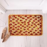 Feelyou Pizza Bath Mats for Bathroom Realistic Funny Food Bathroom Rugs Fast Food Bath Rugs for Shower Tub Kids Toddler Gift for Kids Bathroom Accossories 16'x24'