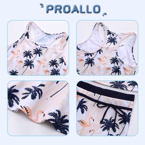 Image of Little Girls' Summer Swimwear Two Piece Boyshort Tankini Kids Swimsuit