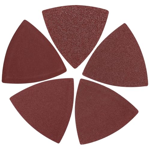 SWZHAI 120 Pcs Triangle Sanding Pads, 80/120/150/180/240/400 Grits Detail Sander Sandpaper Hook and Loop Sanding Sheet,3-1/8