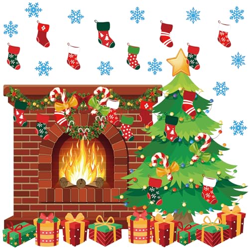 Tableau d'affichage de Noël Tatuo - Décoration cheminée en brique 71 pièces
