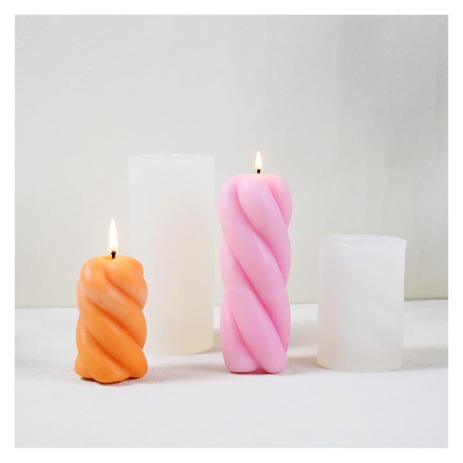 Forma do świec Silikonowa forma na świece do mydła świecowego i rękodzieła z żywicy(2pcs set)