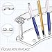 Xelsluthe 2 PCS Pen Display Stand, Plastic Pen Holder Stand Display Rack 6-Slot Pen Acrylic Pen Holder Makeup Brush Rack Organizer Eyebrow Stand for Office Study