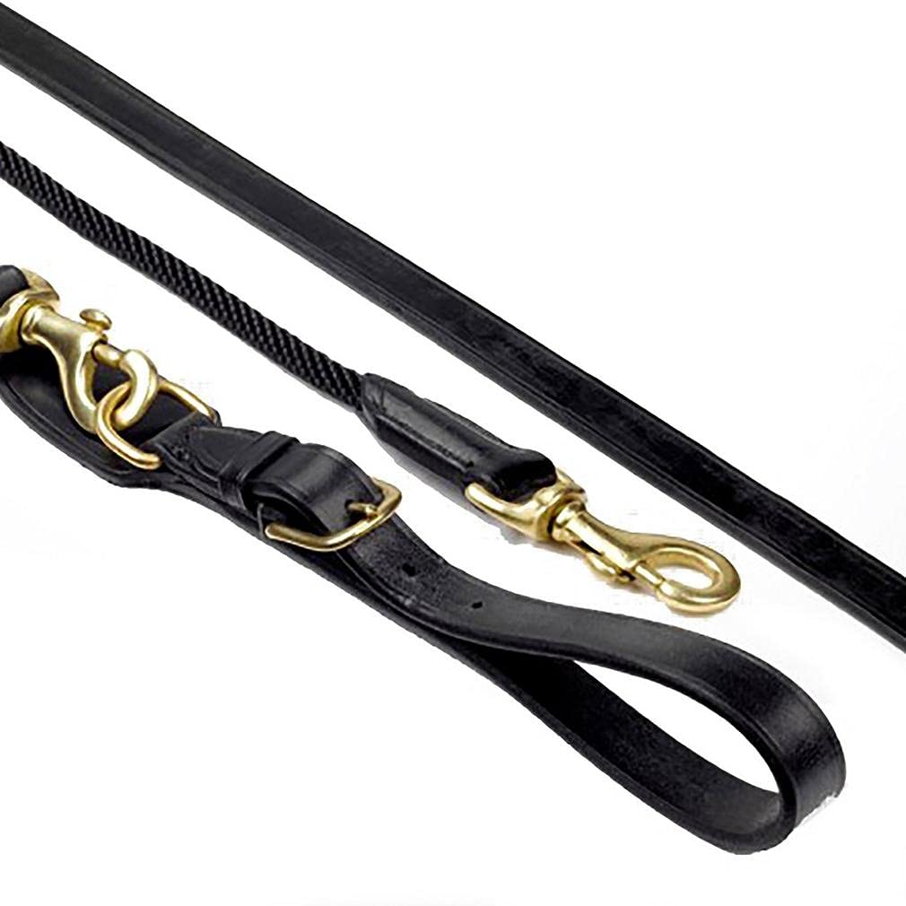 Whitaker Leather Rope Draw Reins, Black, F