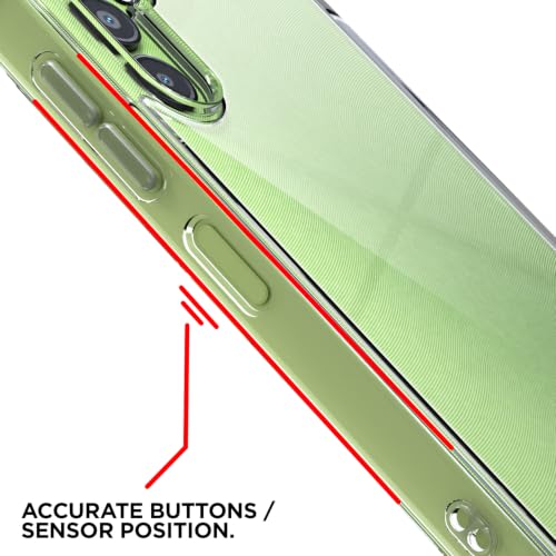 Image of Outlouders Back Cover for Samsung Galaxy A14 4G / A14 5G Clear Transparent PC + TPU Bumper Case with Raised Edges for Shockproof Protection (Transparent)