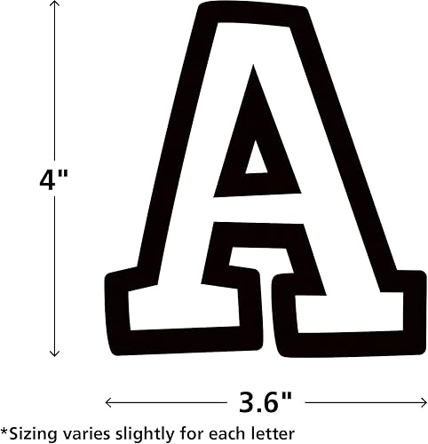 Miniatura 8 de Teacher Created Resources Paquete combinado de letras de 4 pulgadas en blanco y negro