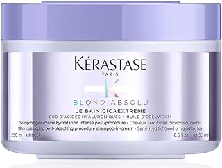 Kérastase Shampoo Blond Absolu Le Bain Cicaextreme, Cabelos loiros, descoloridos, Hidratação, restauração, Ácido Hialurônico, Flor de Edelweiss, 250 ml
